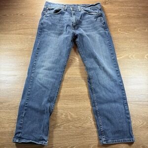 Levi's Men's 505 Regular Fit Jeans Blue Denim W34 L29 Medium Wash Straight Leg